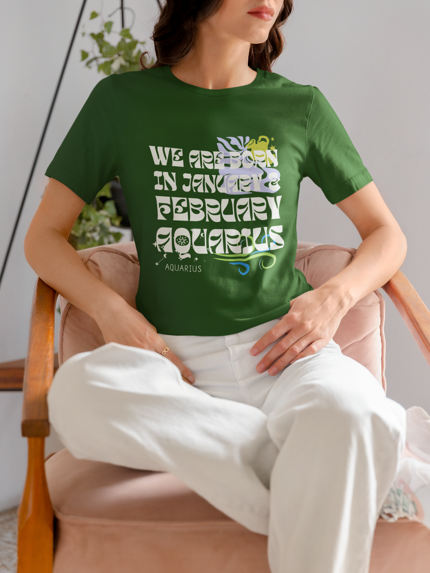 Aquarius Bottle Green Regular T-shirt