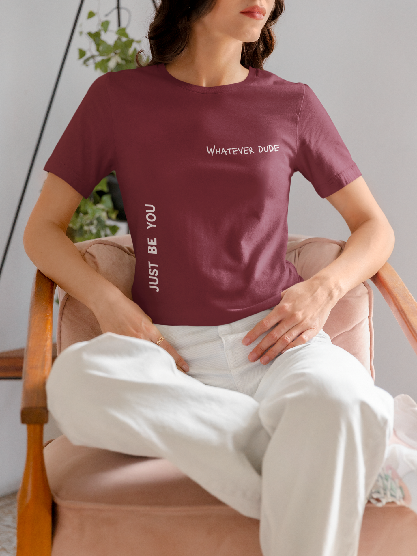 Whatever Maroon Regular T-shirt