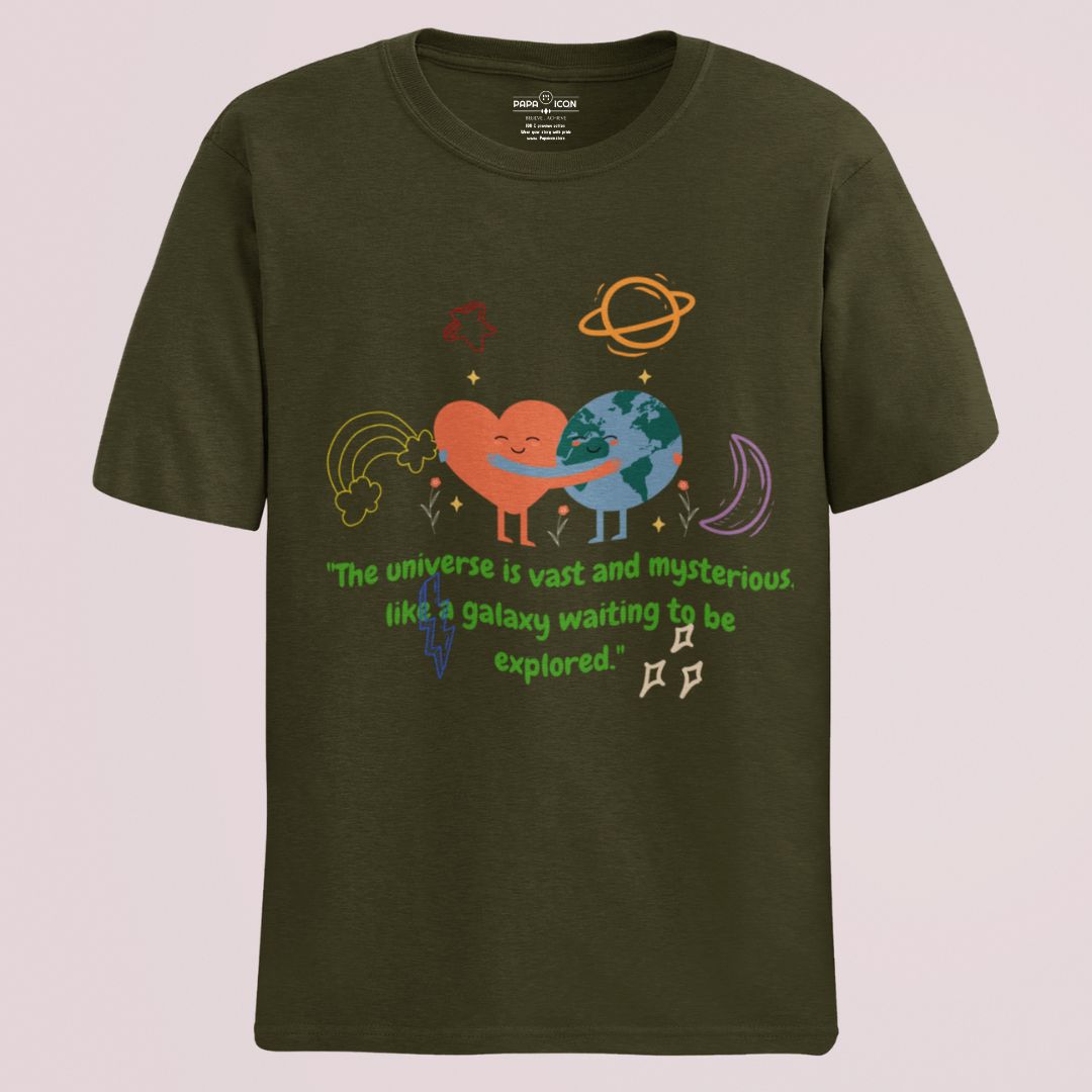Universe Olive Green Regular T-shirt