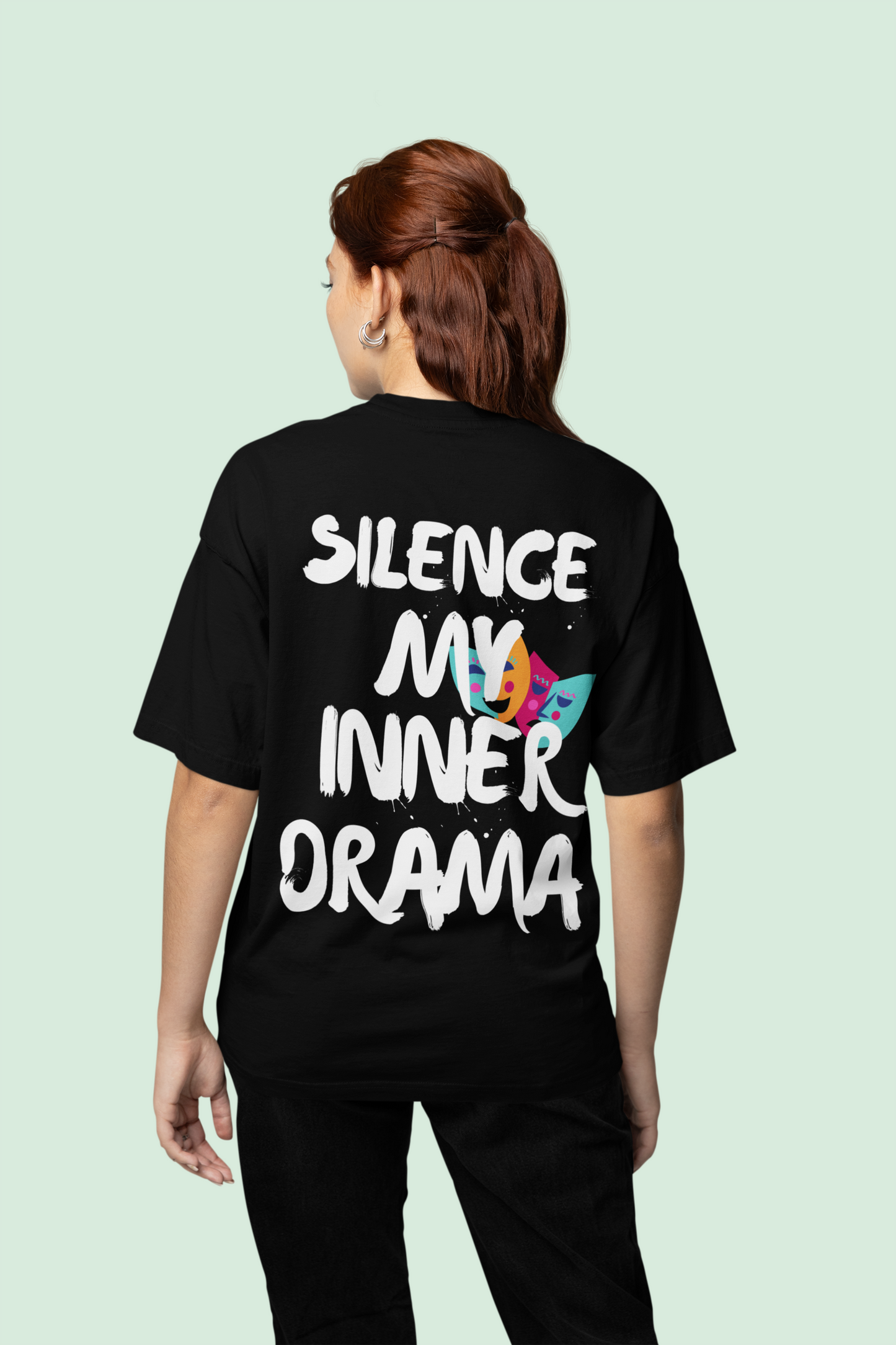 Drama Black Oversize T-shirt