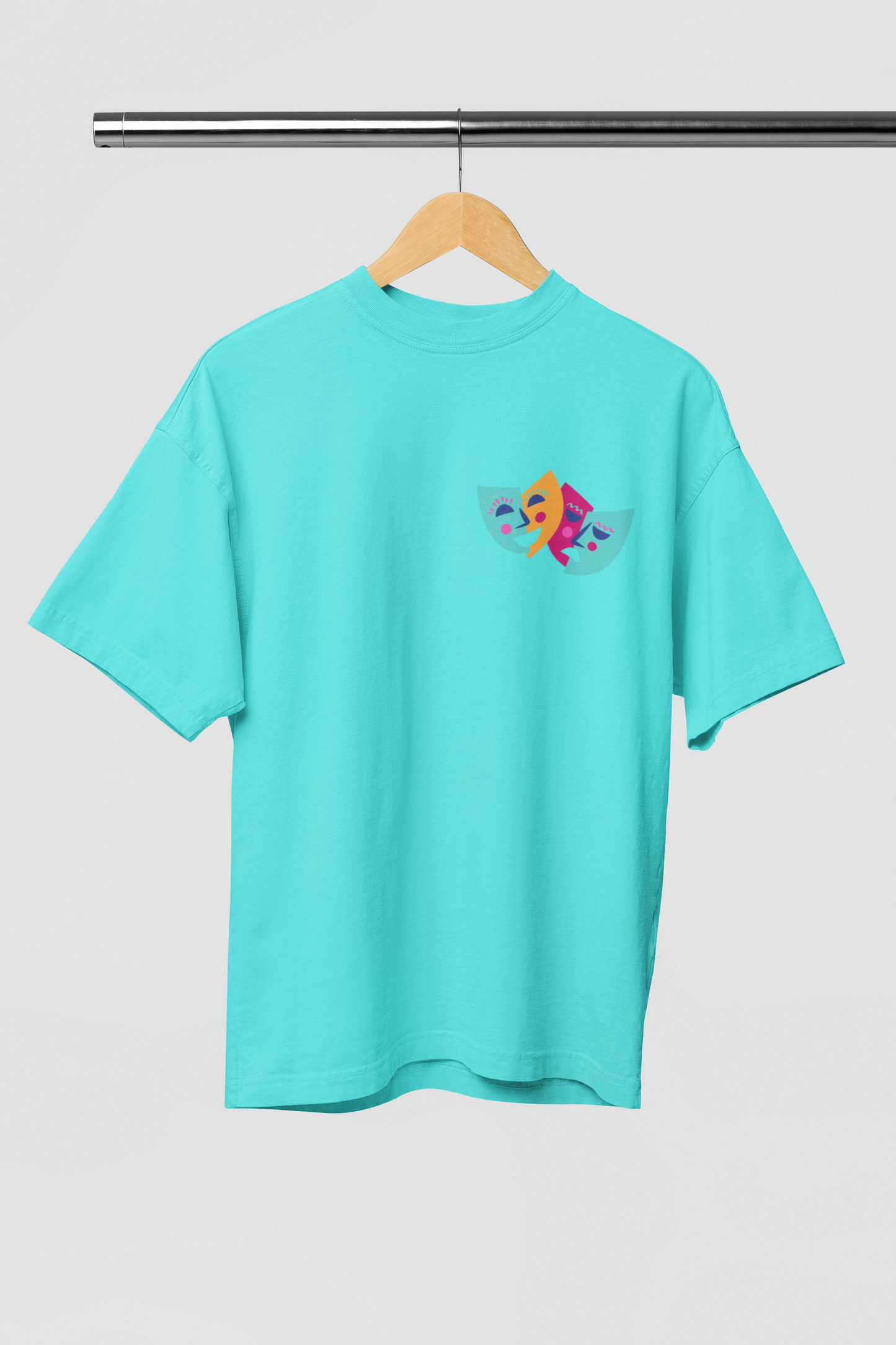 Drama Cyan Oversize T-shirt