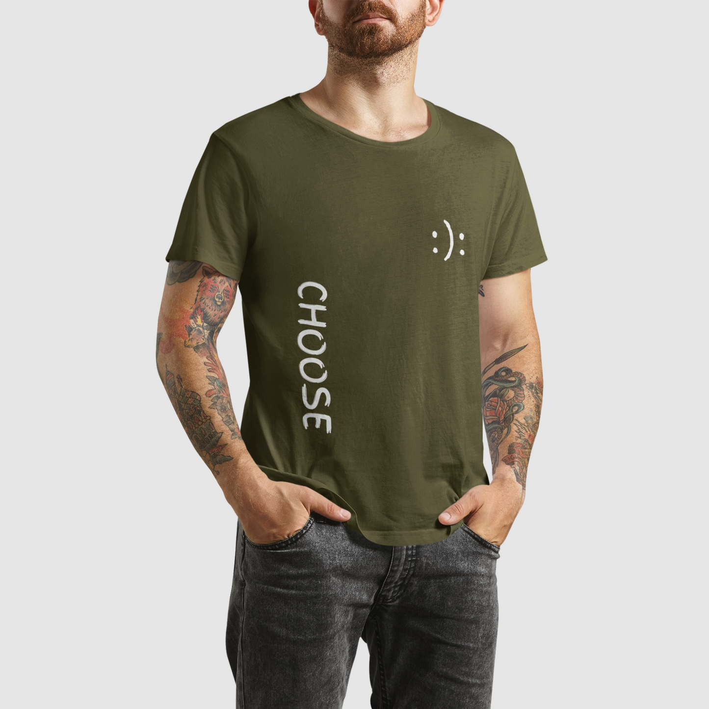 Choose Olive Green Regular T-shirt