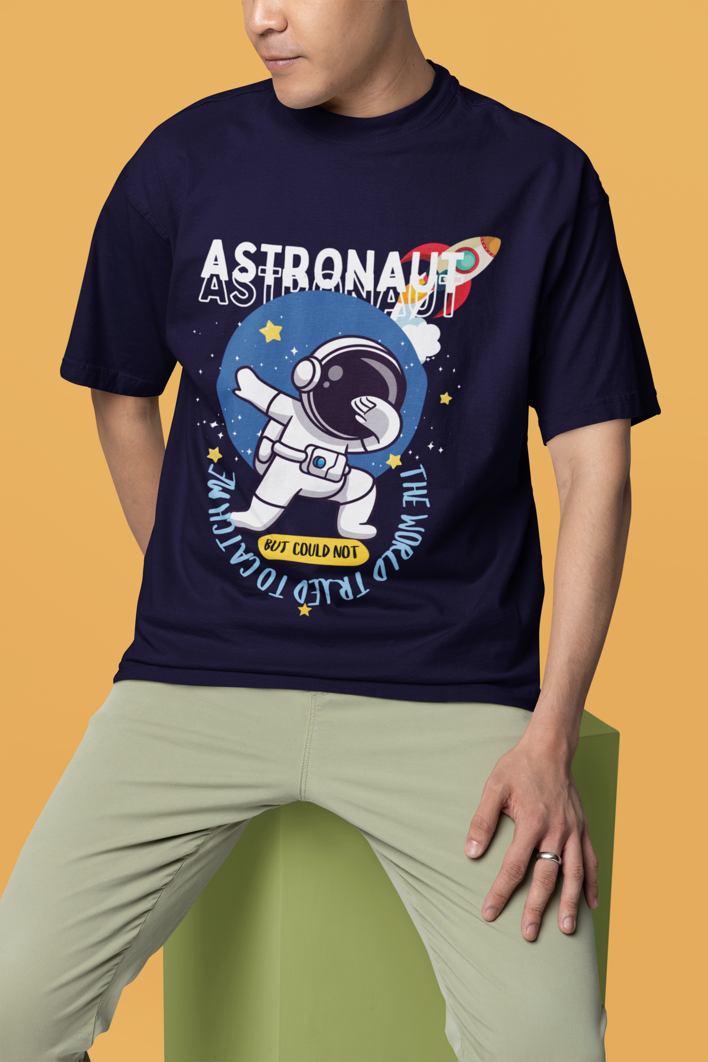 Astro Navy Blue Oversize T-shirt