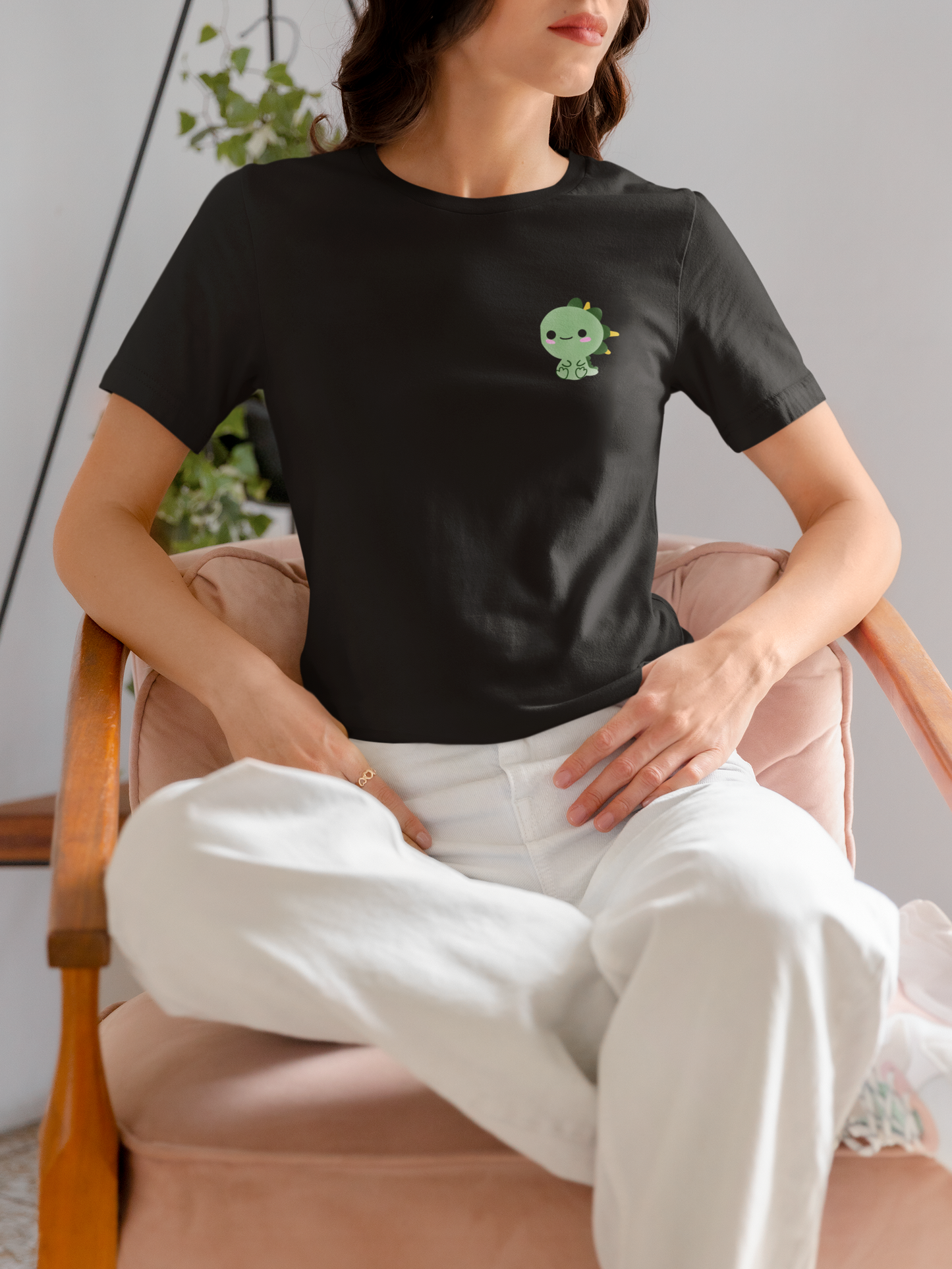 Cute Dino Black Platinum T-shirt