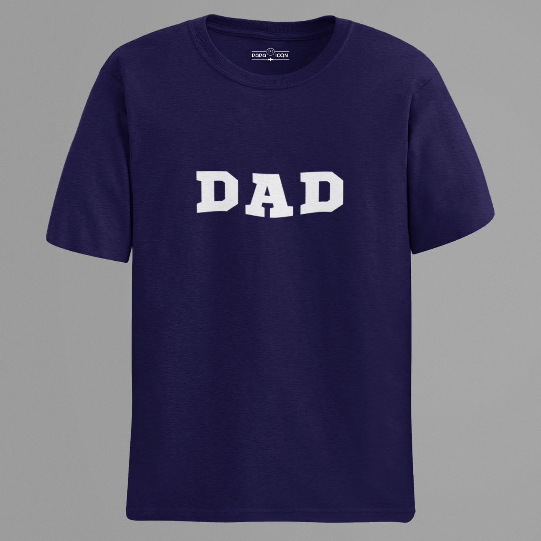 Minimal Dad Navy Blue Platinum T-shirt