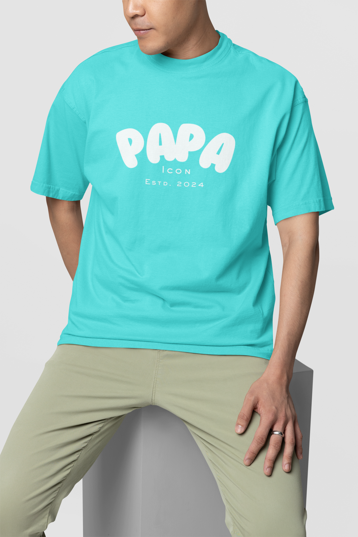 Papa Cyan Oversize T-shirt