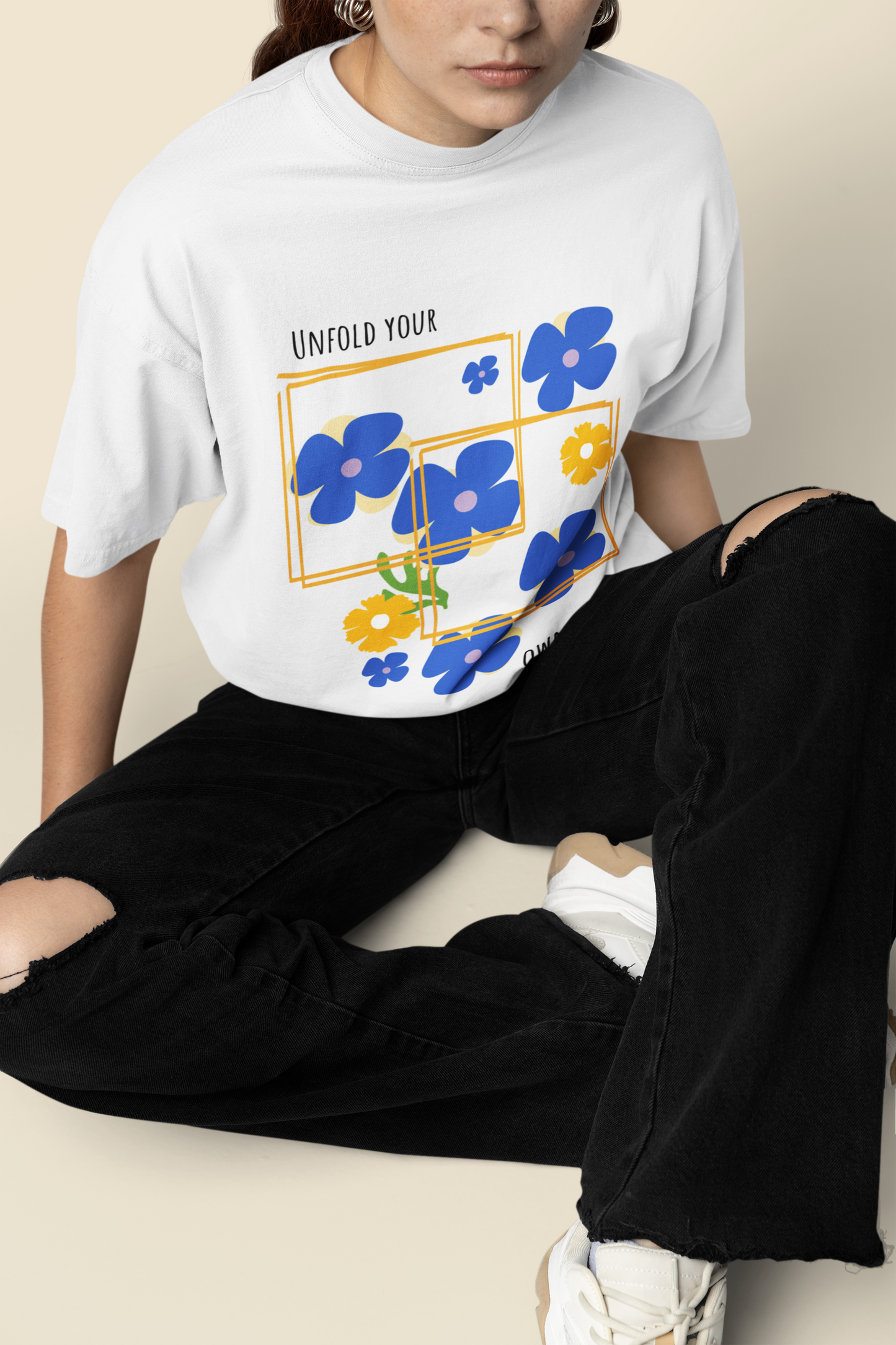 Unfold Off-white Oversize T-shirt