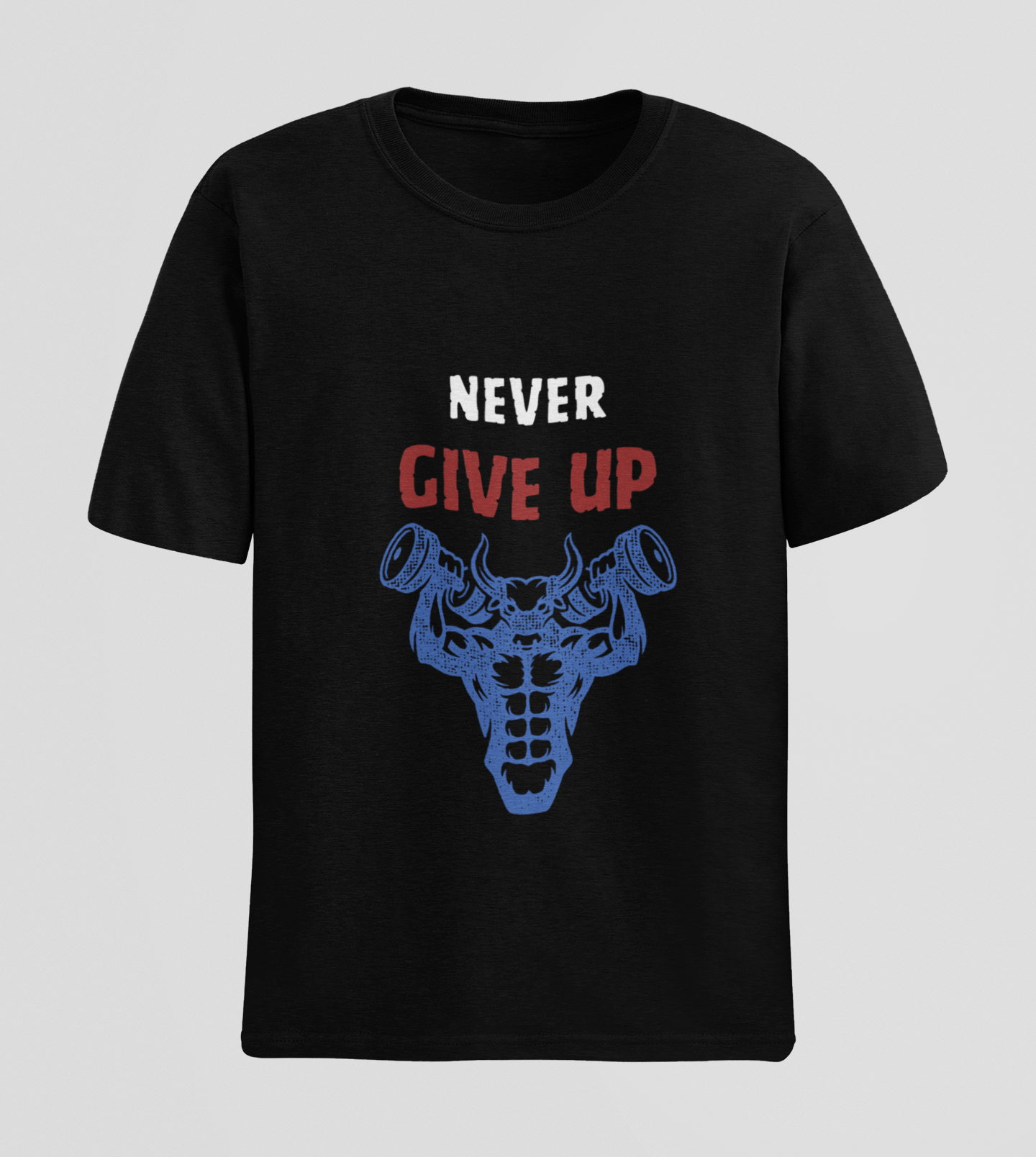 Never Give Up Black Platinum T-shirt