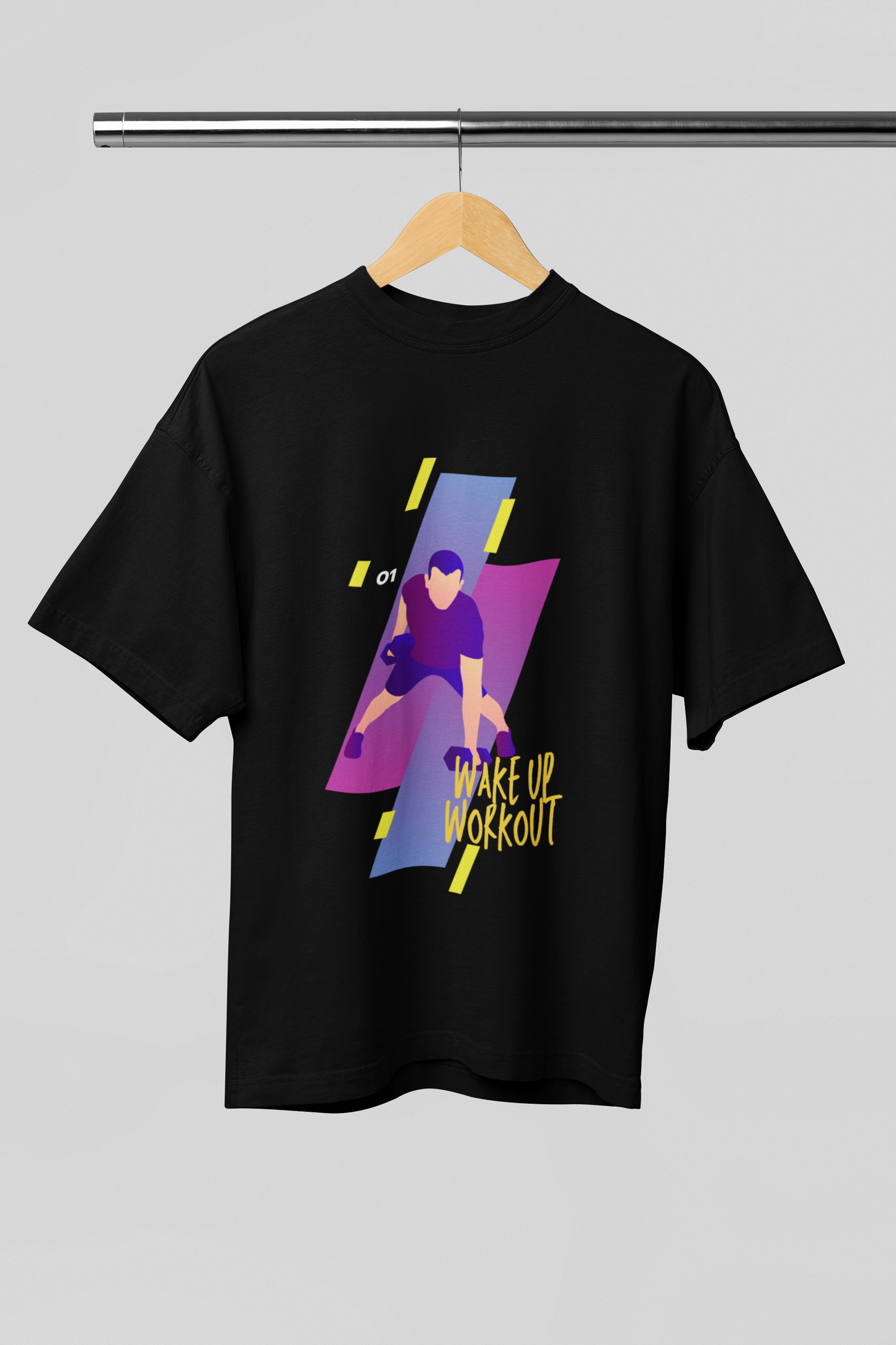 Work Out Black Oversize T-shirt