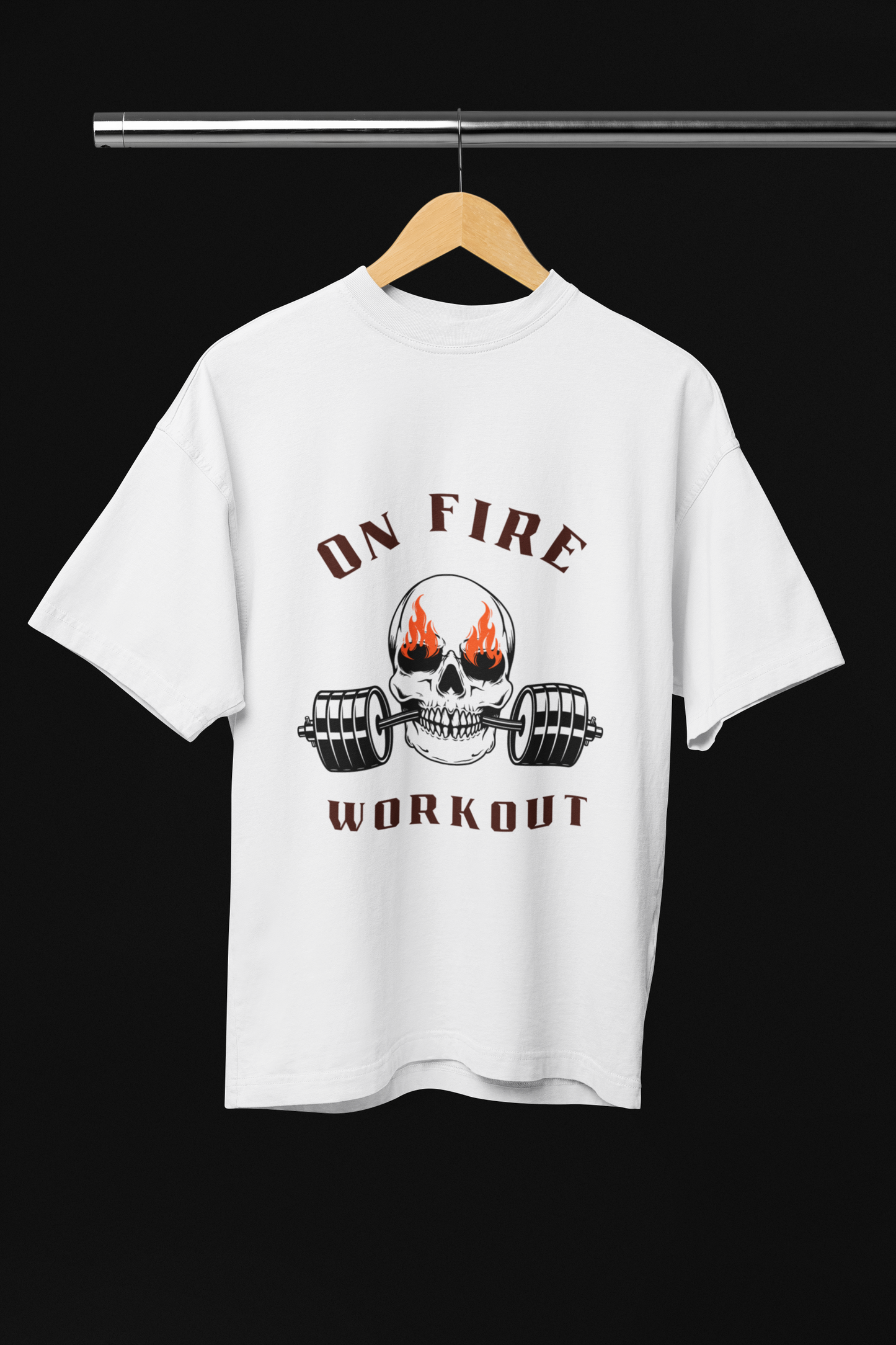 On Fire Off-white Oversize T-shirt