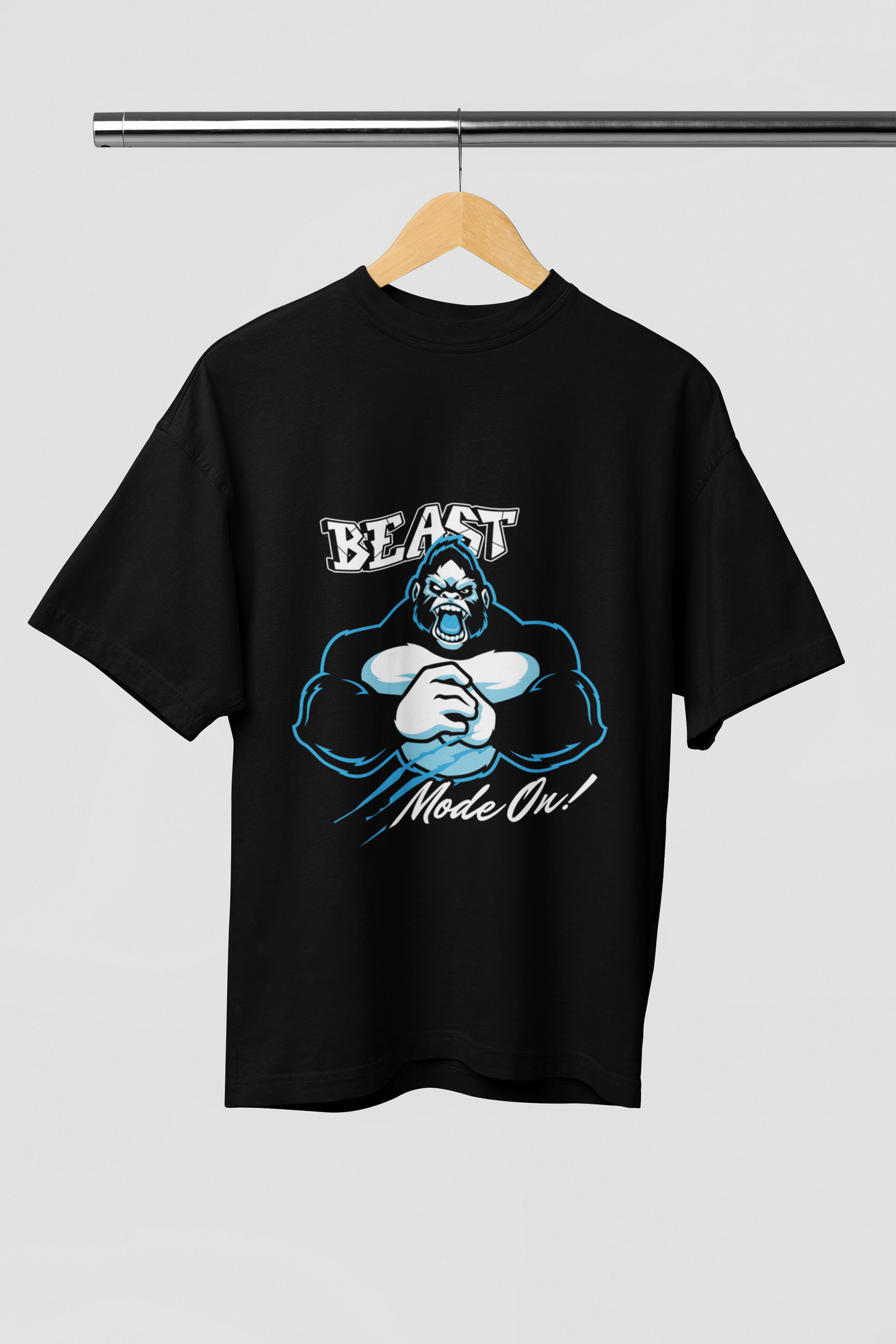 Beast Mode on Black Oversize T-shirt