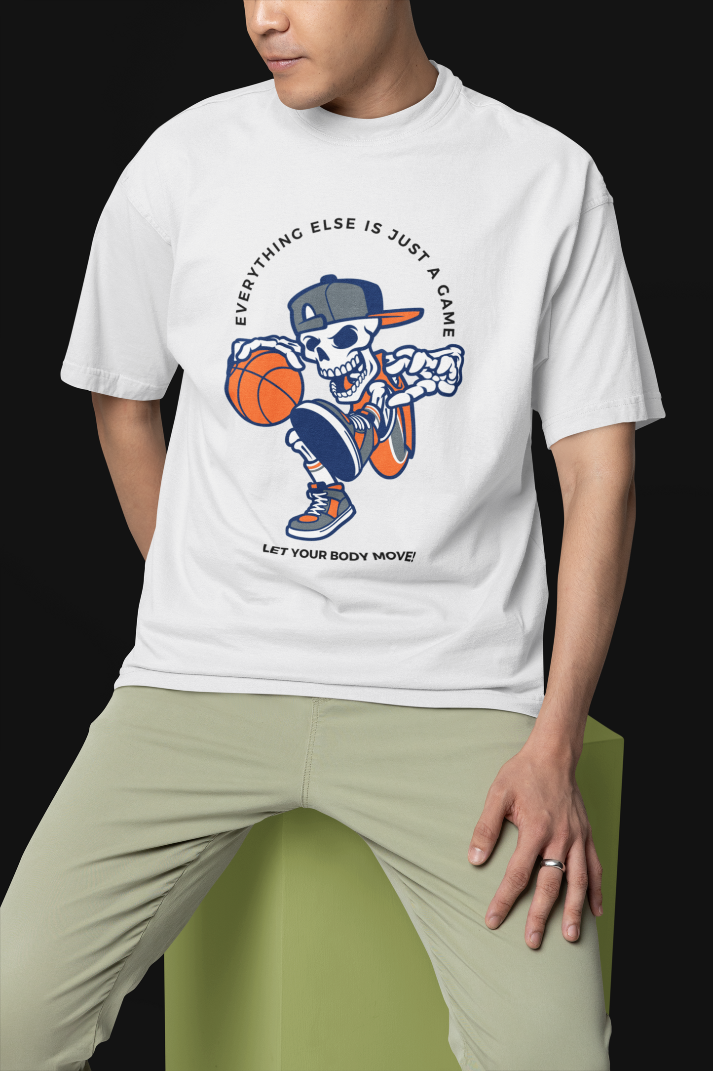 Just A Game Oversize Off-White T-shirt
