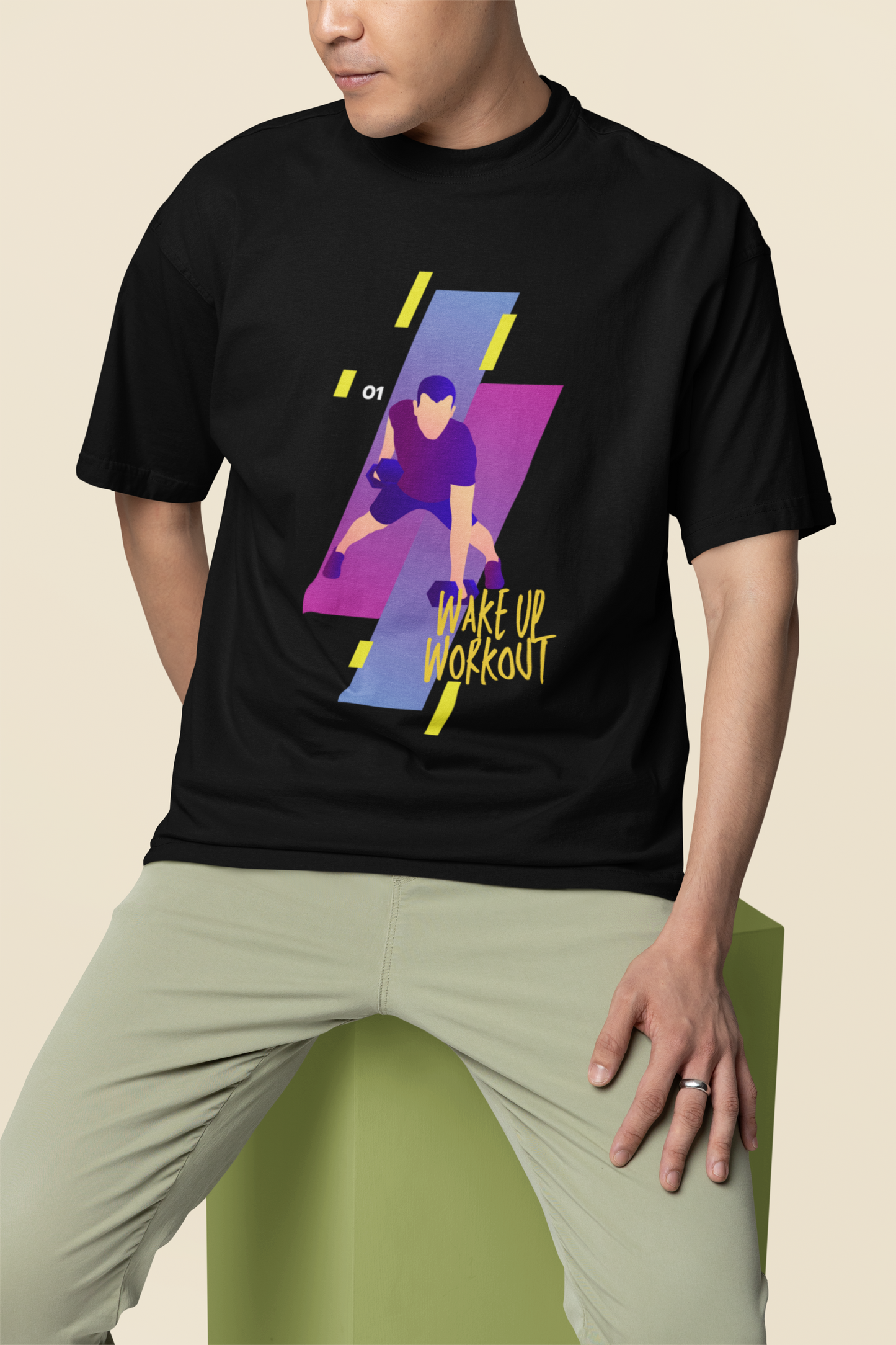 Work Out Black Oversize T-shirt