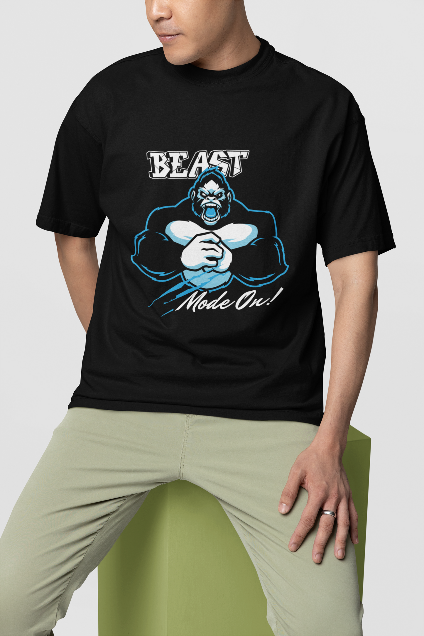 Beast Mode on Black Oversize T-shirt