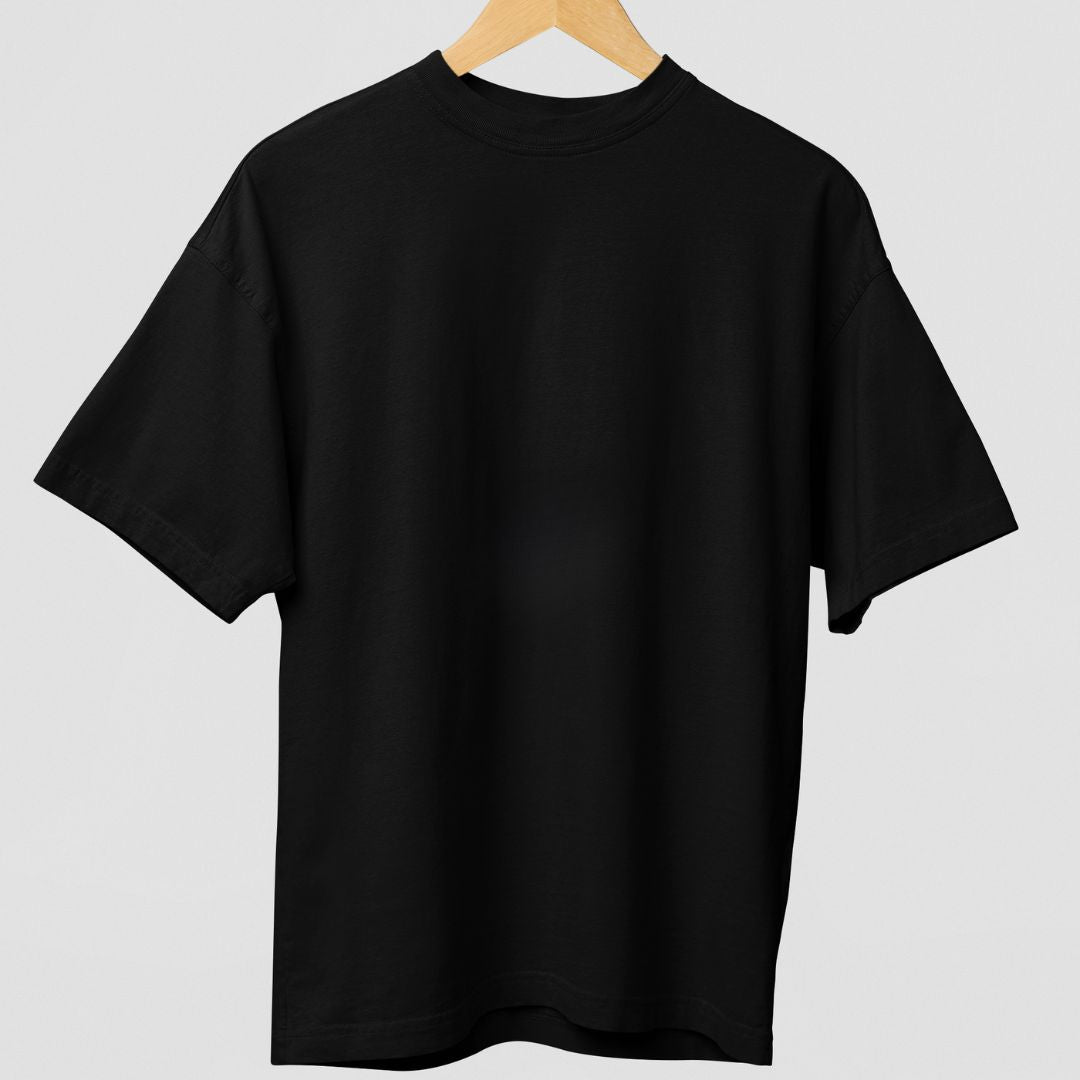 Over Size Black Basic T-shirt
