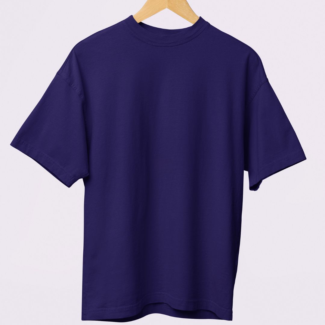 Navy blue Oversize Basic T-shirt