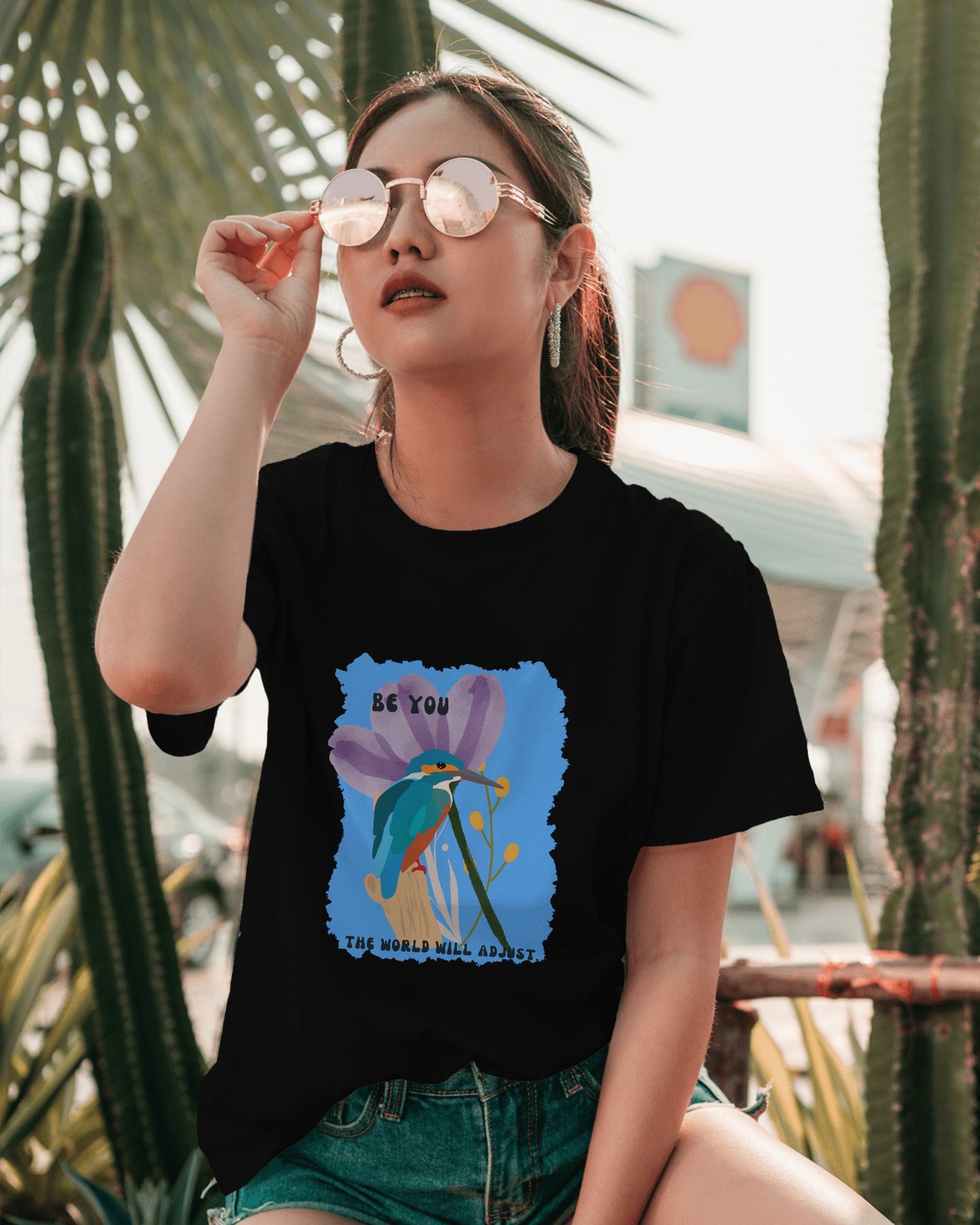 Be you Over Size Black T-shirt