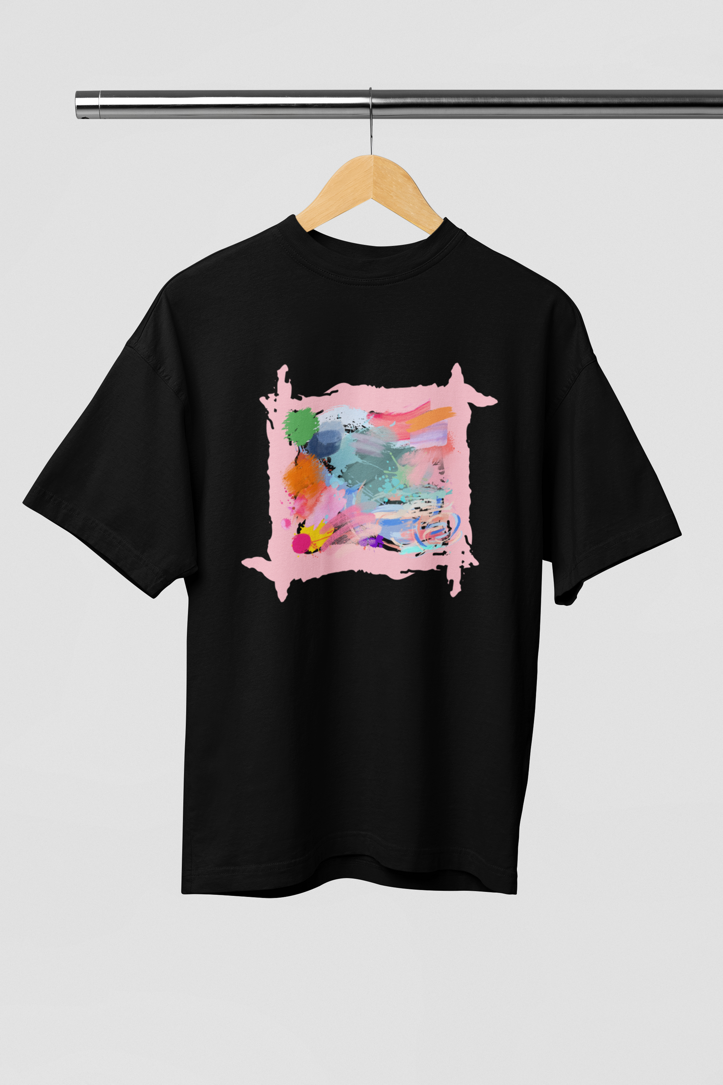 Splash Black Oversize T-shirt