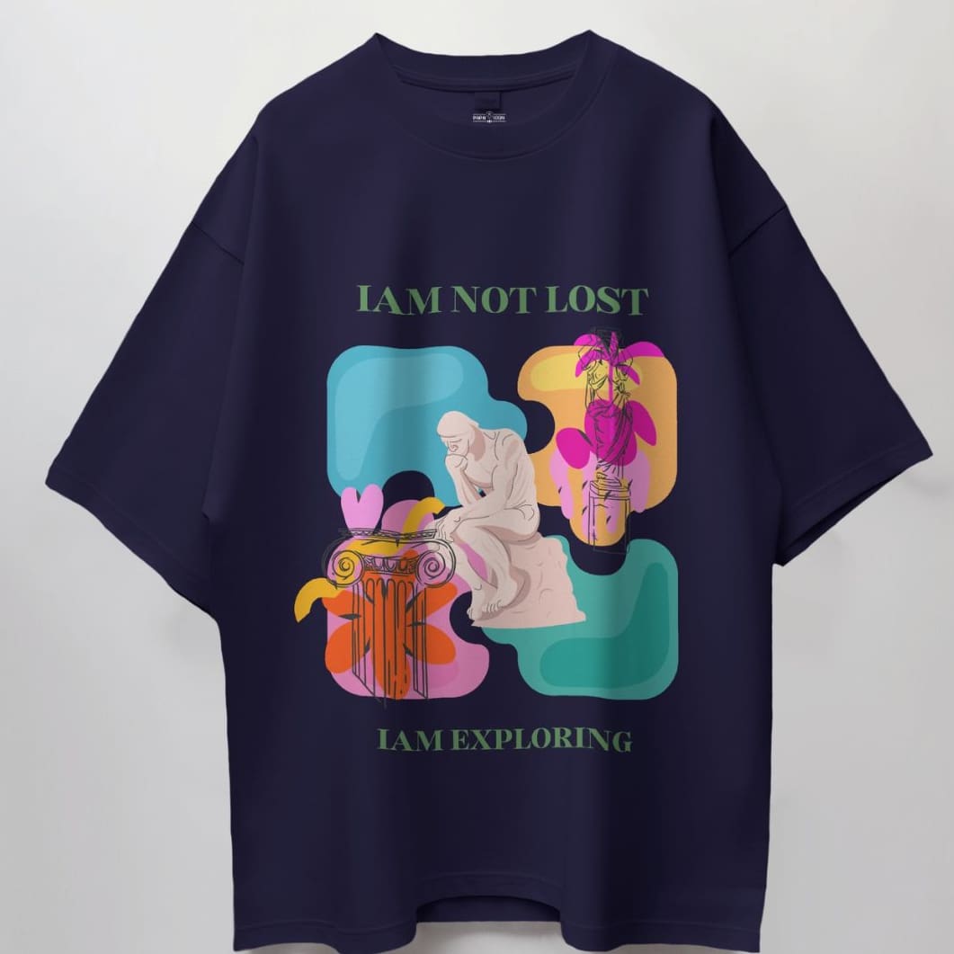 Explorer Navy Blue oversize T-shirt