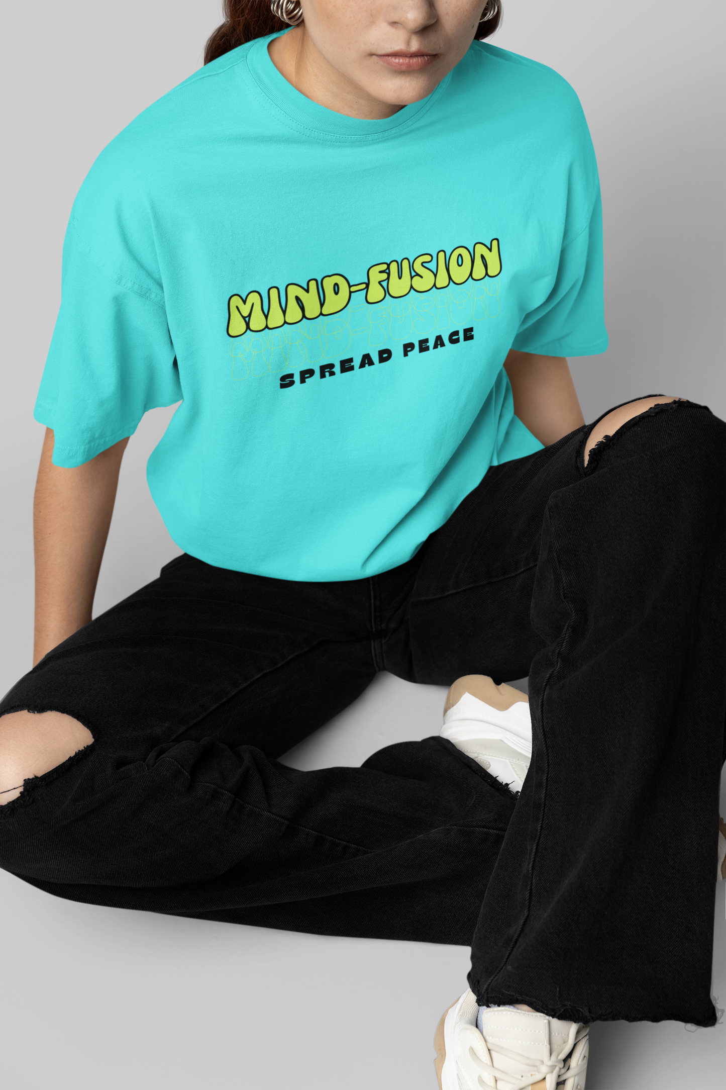 Fusion Cyan Oversize T-shirt