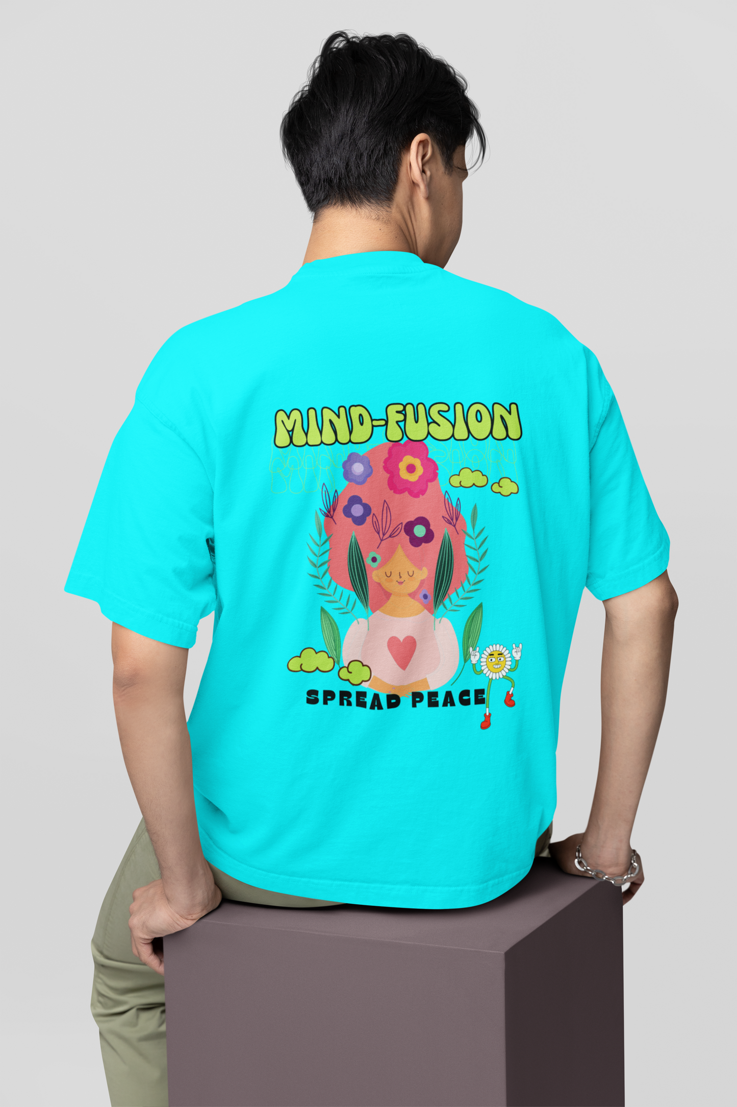 Fusion Cyan Oversize T-shirt