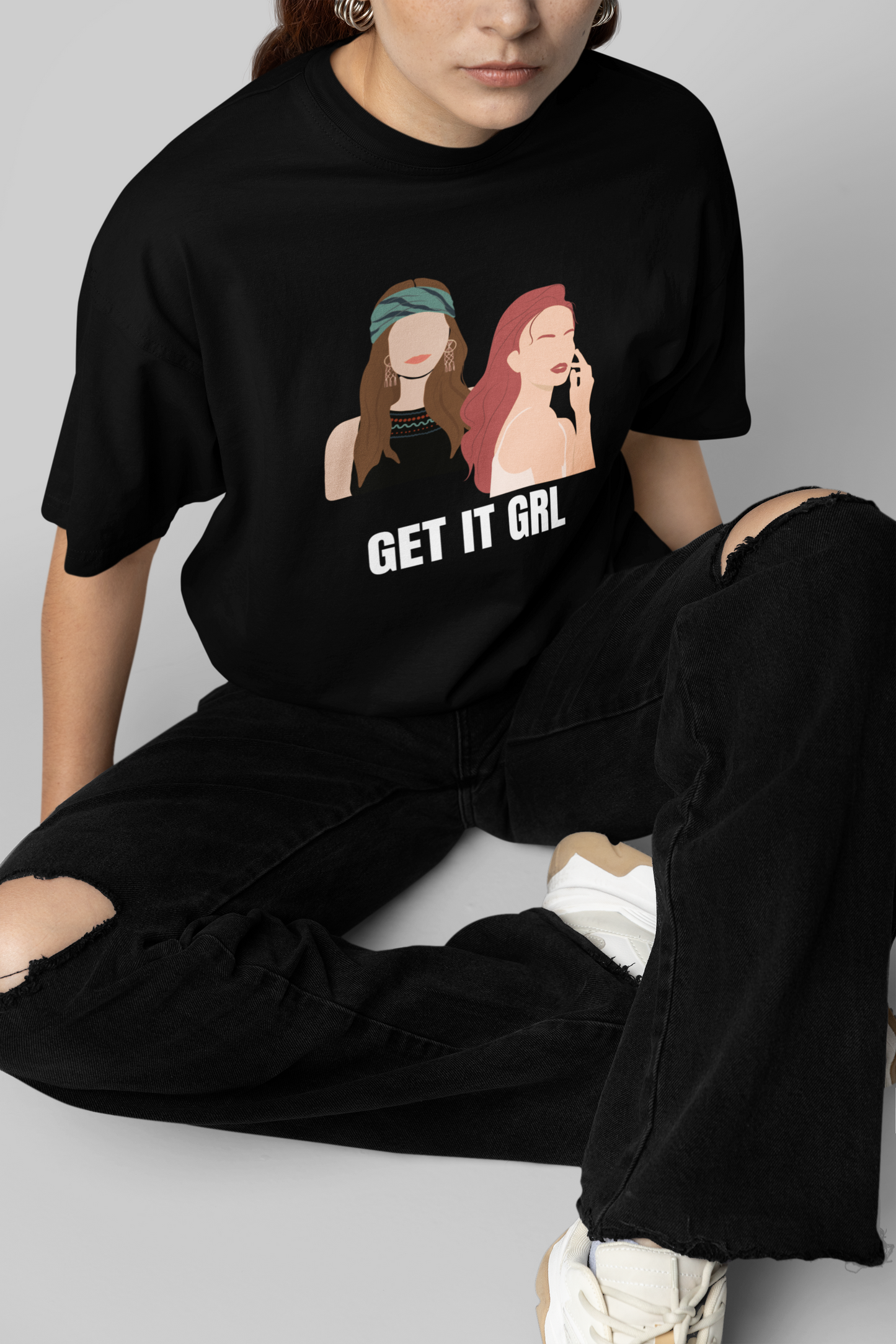 Get It Black Oversize T-shirt