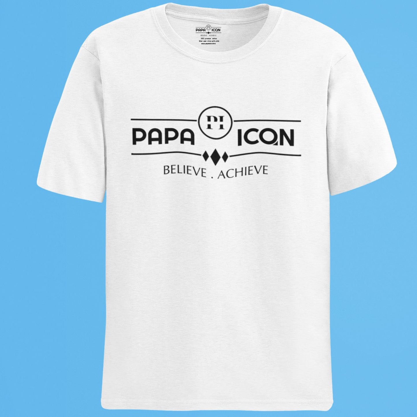 Papa Icon Logo White Platinum T-shirt