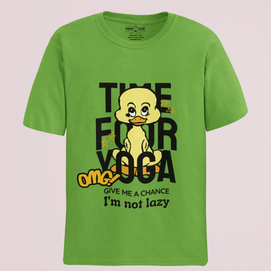 Yoga Time Kiwi Green Regular T-shirt