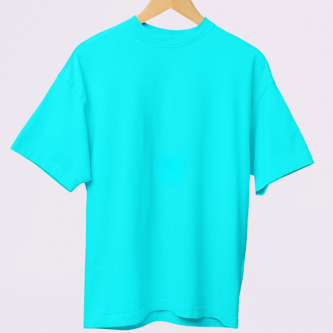 Cyan Oversize Basic T-shirt