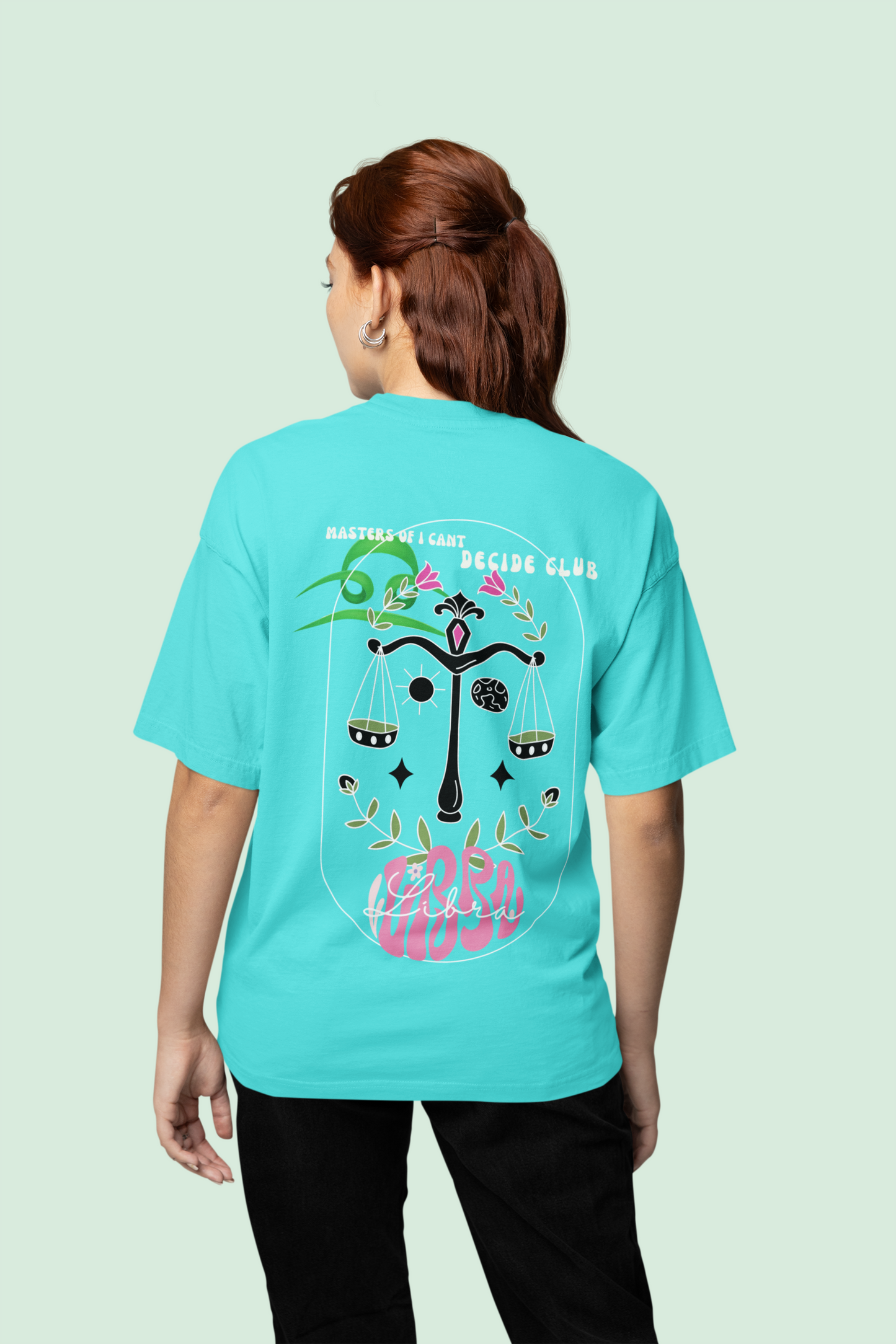Libra Cyan Oversize T-shirt