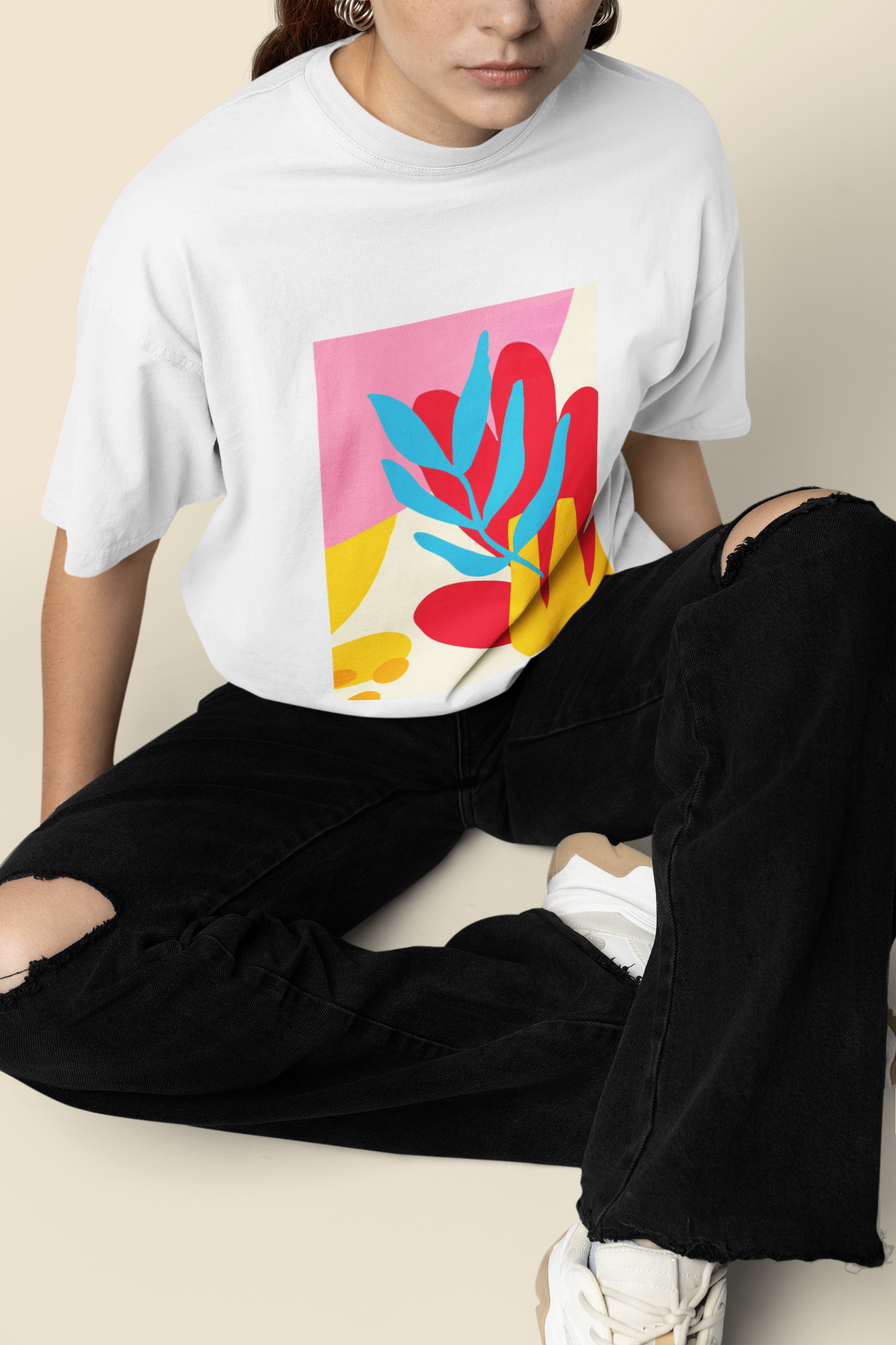 Abstract Off-white Oversize T-shirt