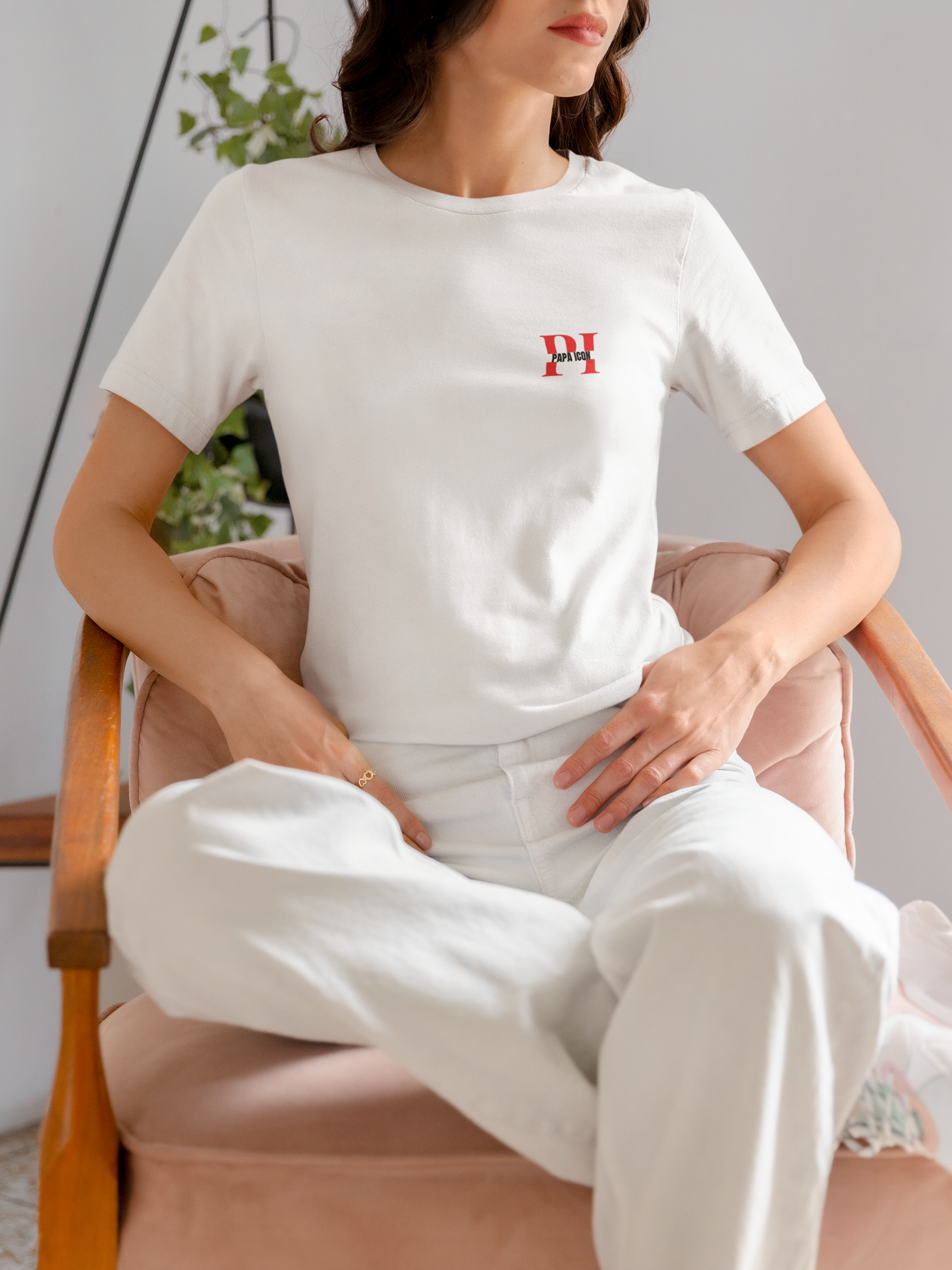 Papa Icon Logo White Platinum T-shirt