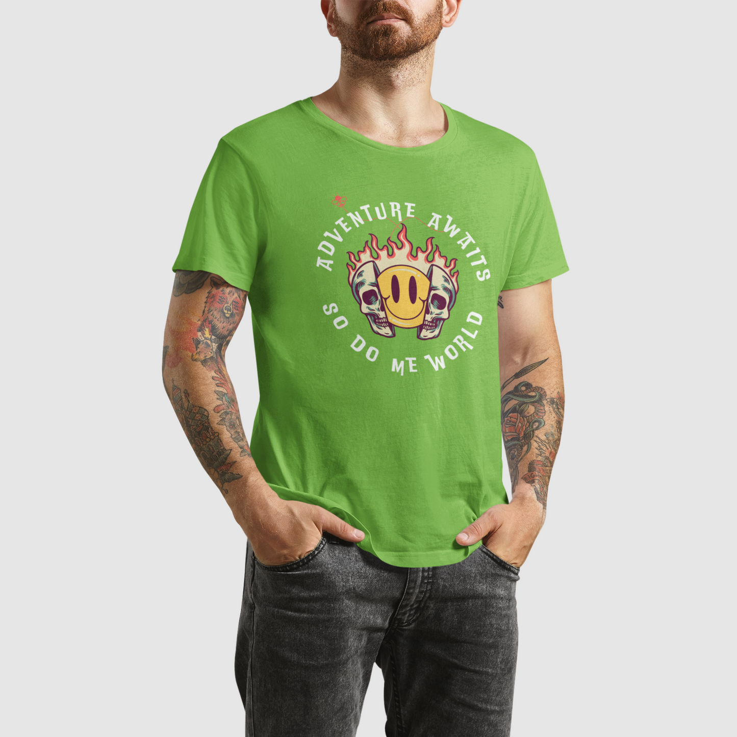 Me World Kiwi Green Classic Fit T-shirt