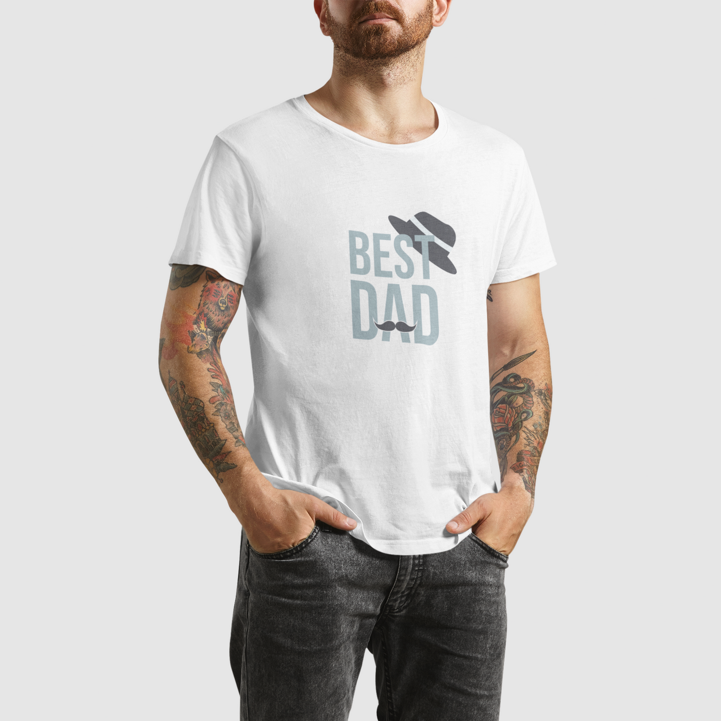 Best Dad White Platinum T-shirt