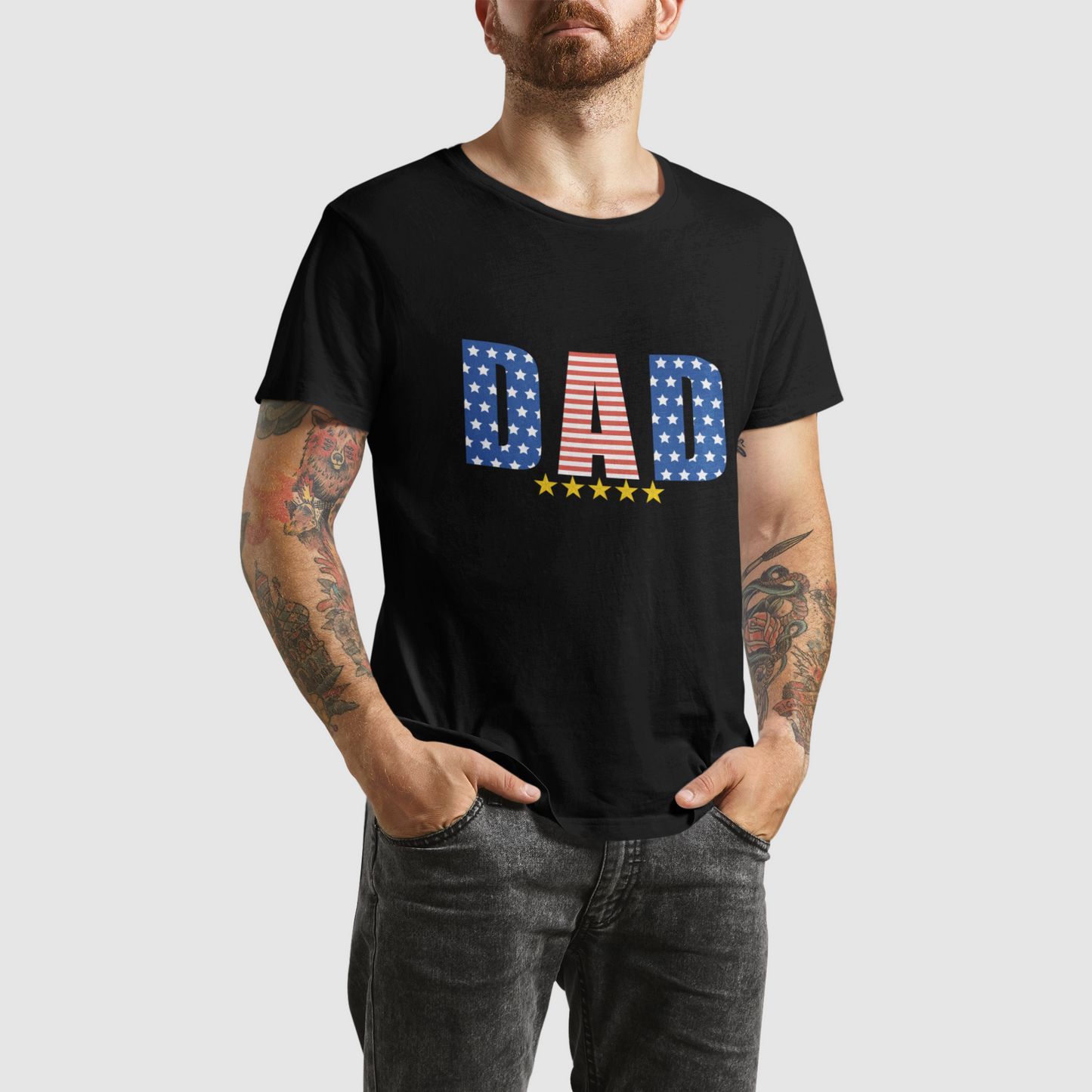Star Dad Black Platinum T-shirt