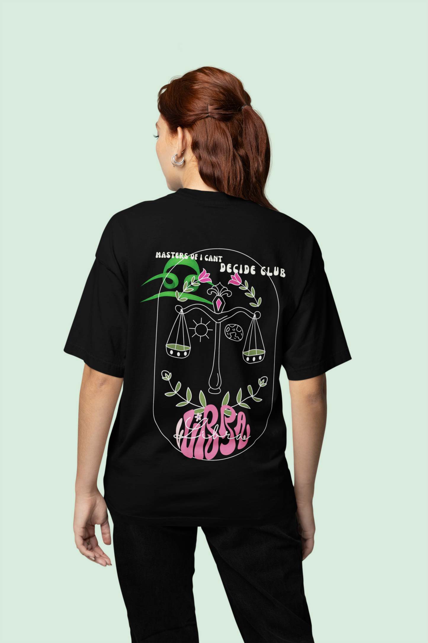 Libra Black Oversize T-shirt