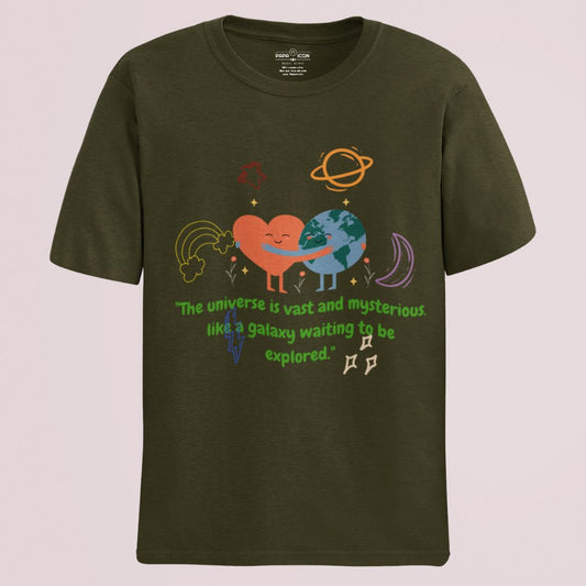 Universe Olive Green Regular T-shirt
