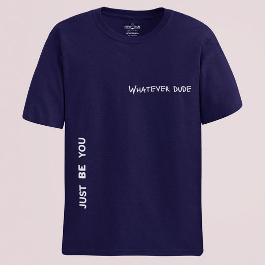 Whatever Navy Blue Platinum T-shirt
