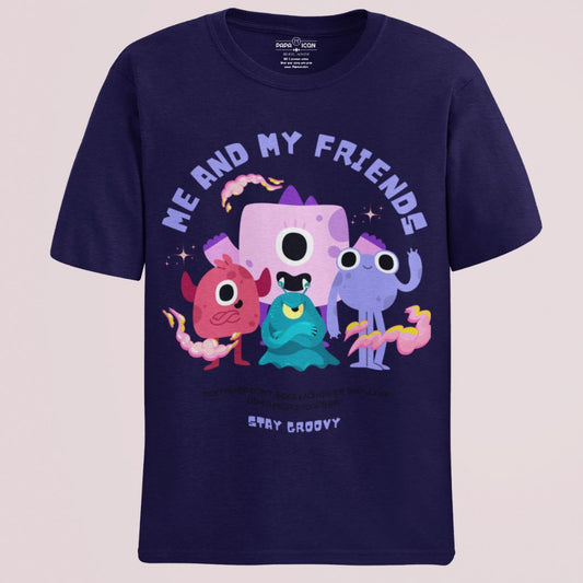 Friends Navy Blue Platinum T-shirt