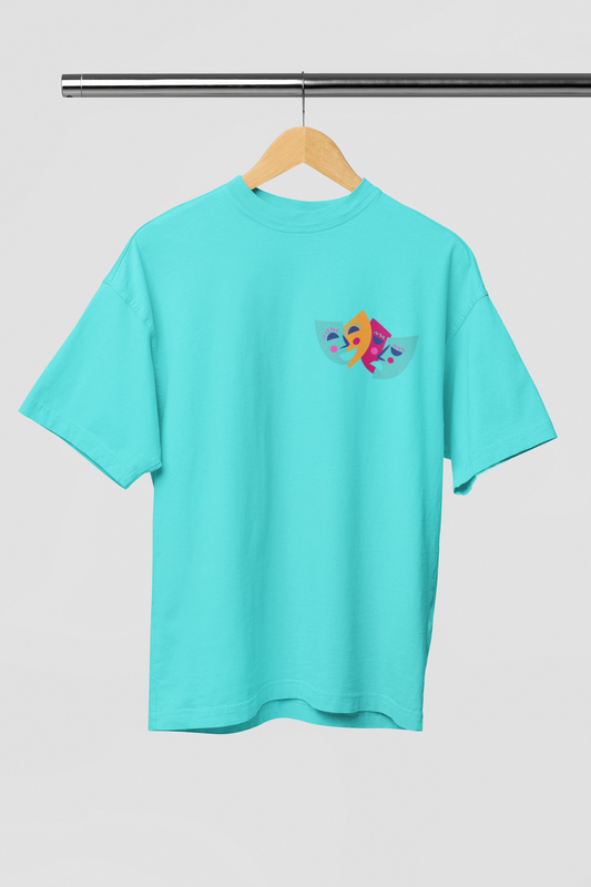 Drama Cyan Oversize T-shirt