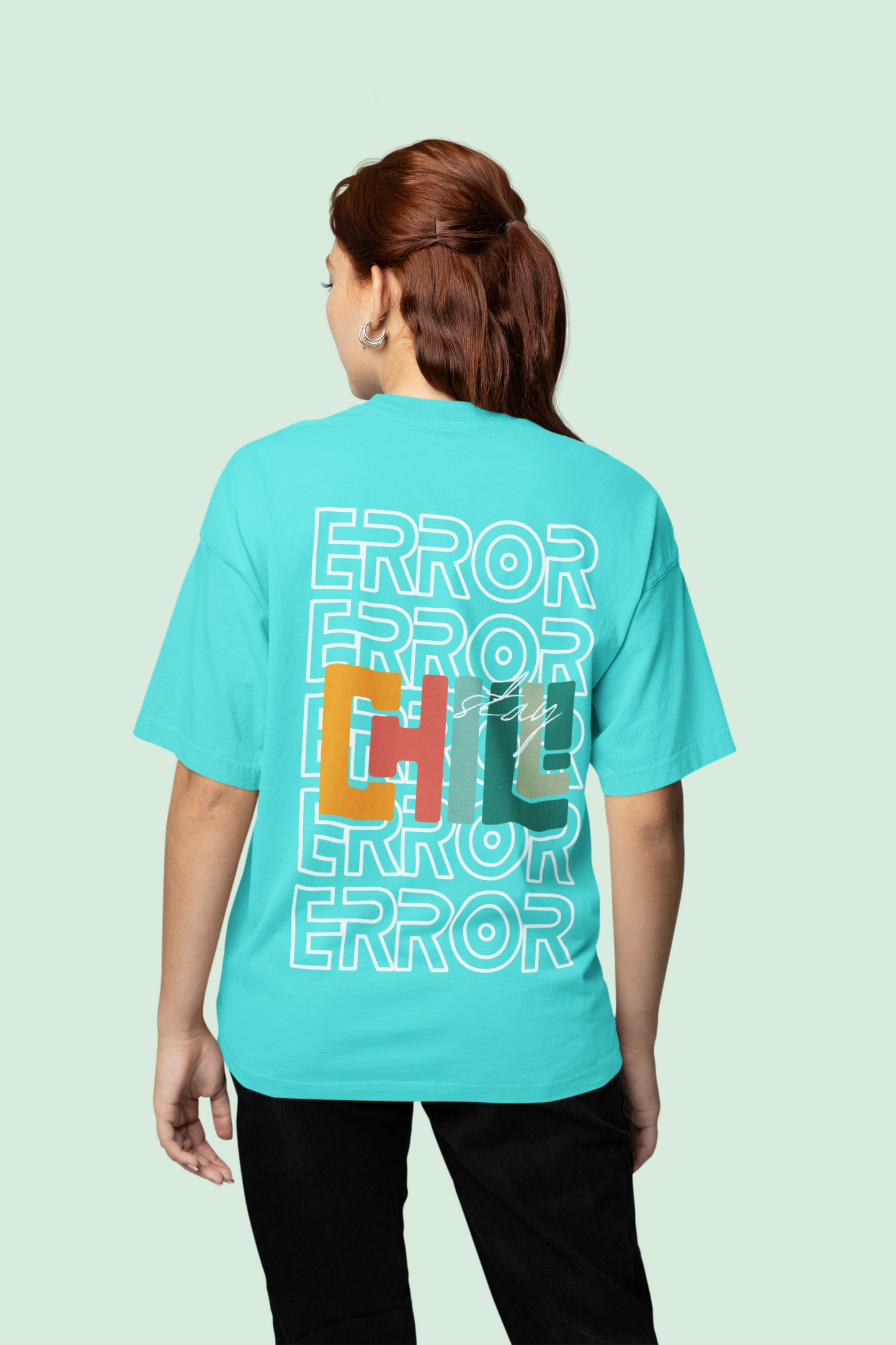 Chill Cyan Oversize T-shirt