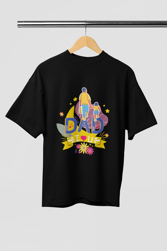 Dad Love Oversize Black T-shirt