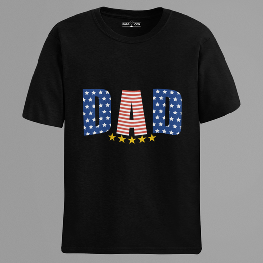 Star Dad Black Platinum  T-shirt