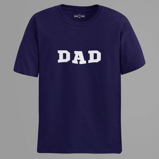 Minimal Dad Navy Blue Platinum T-shirt