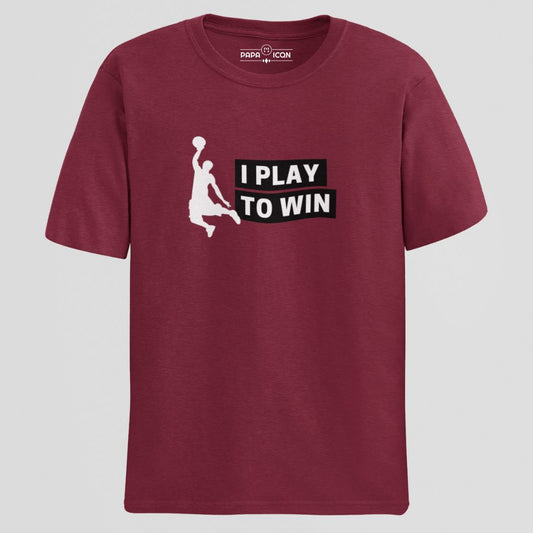 Play Maroon Classic Fit T-shirt