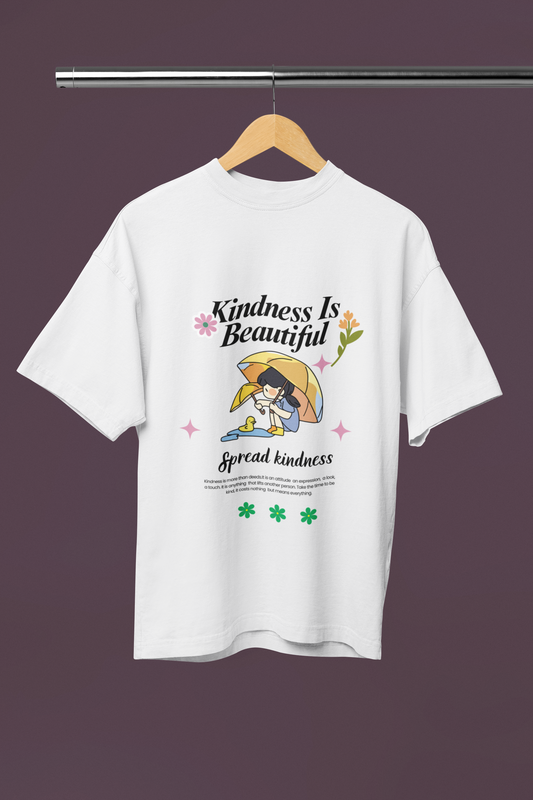 Spread Kindness Off-White Oversize  T-shirt