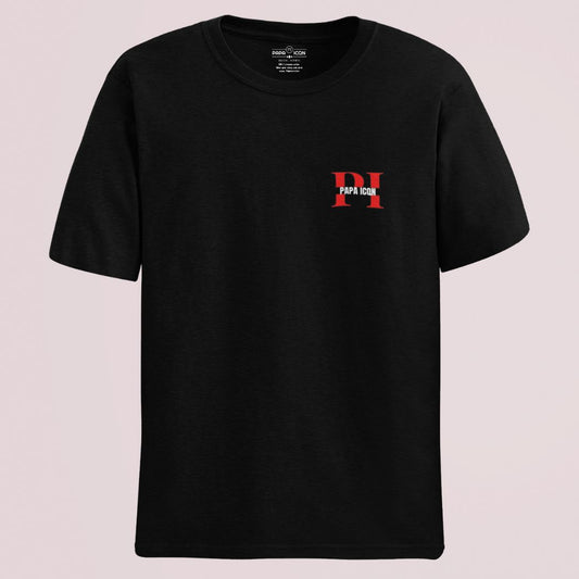 Papa Icon Logo Black Platinum T-shirt