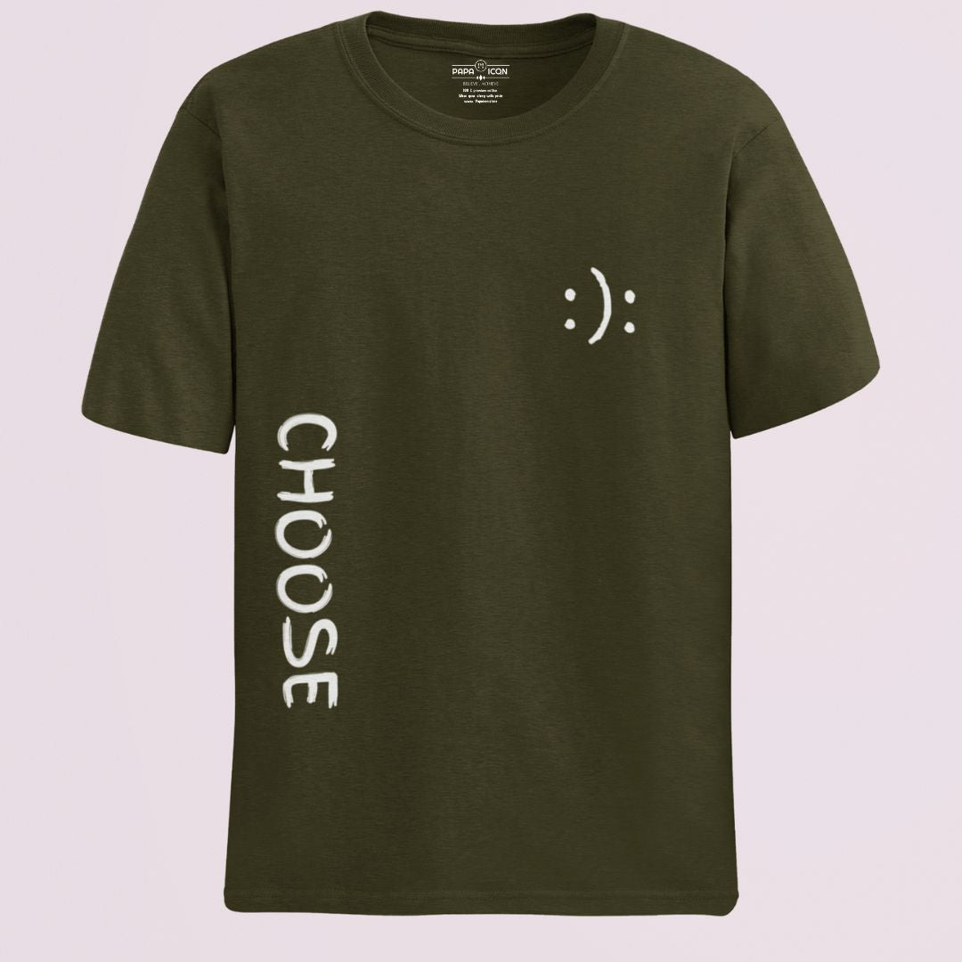 Choose Olive Green Regular T-shirt