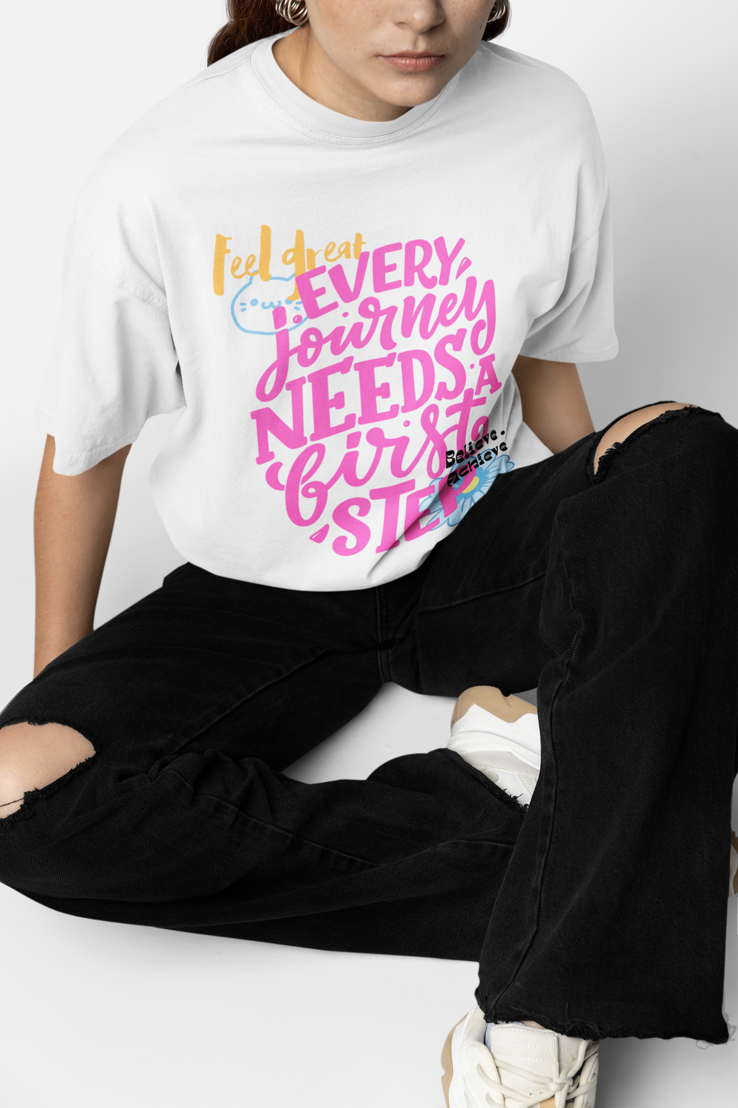 Journey Off-white Oversize T-shirt